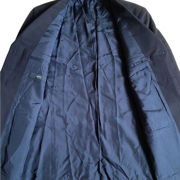 Hugo Boss Einstein Sigma 3-Button Wool Suit Jacket Blazer Men's 36S Navy Preppy - Picture 13 of 15